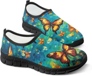 Women's Sneaker Casual Low Top Hiking Sneaker Outdoor Lightweight Breathable Slip On Soft Holiday Shoes for Womens
