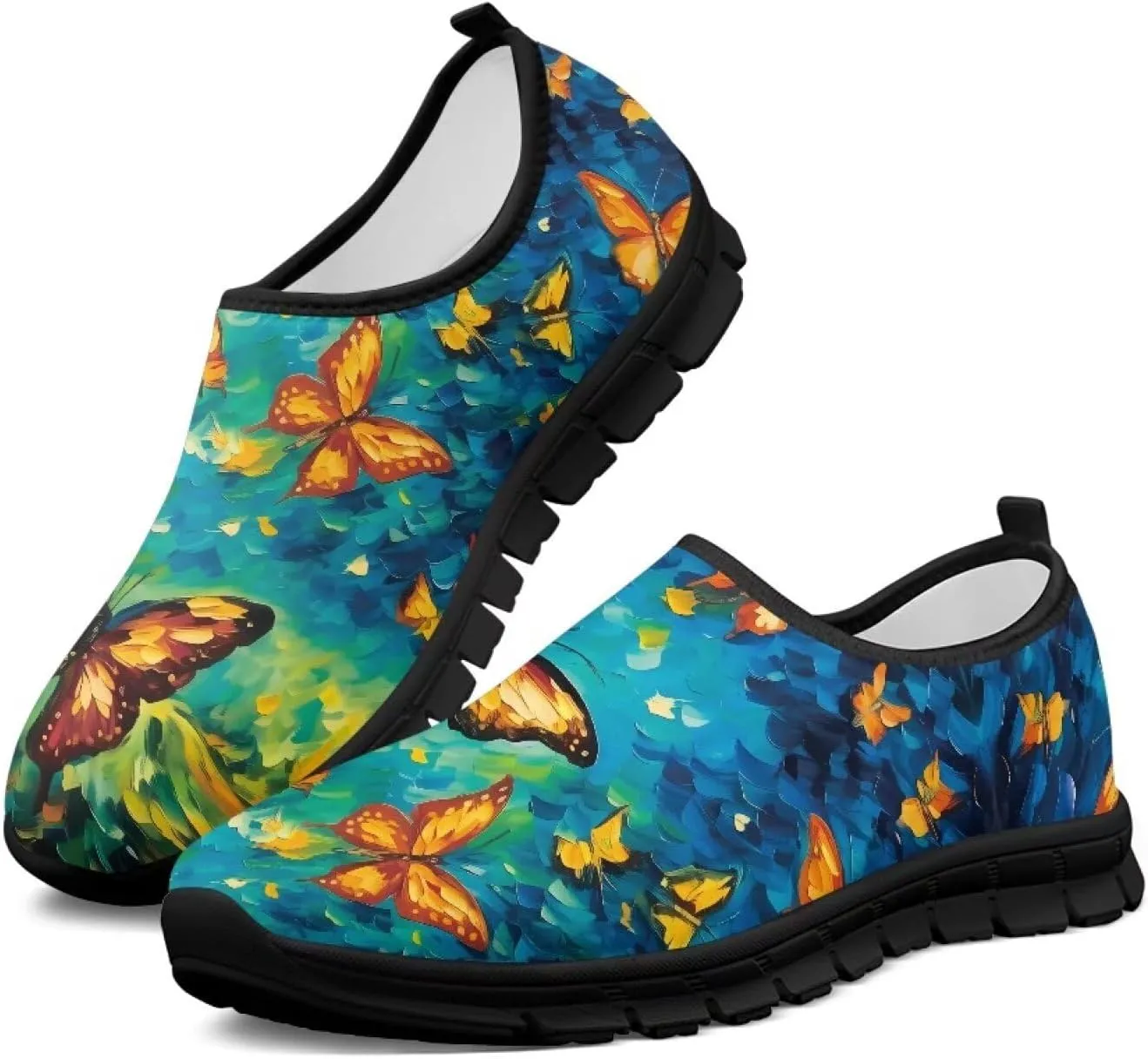 Women's Sneaker Casual Low Top Hiking Sneaker Outdoor Lightweight Breathable Slip On Soft Holiday Shoes for Womens