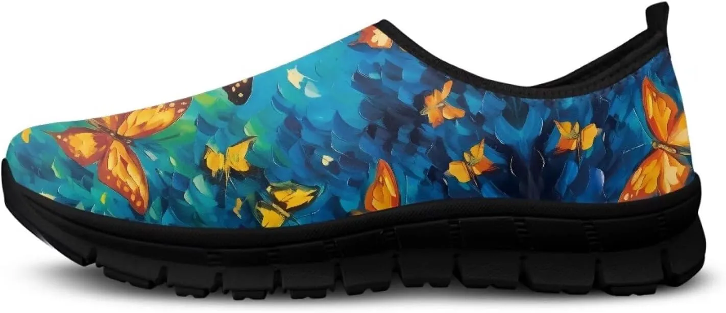 Women's Sneaker Casual Low Top Hiking Sneaker Outdoor Lightweight Breathable Slip On Soft Holiday Shoes for Womens