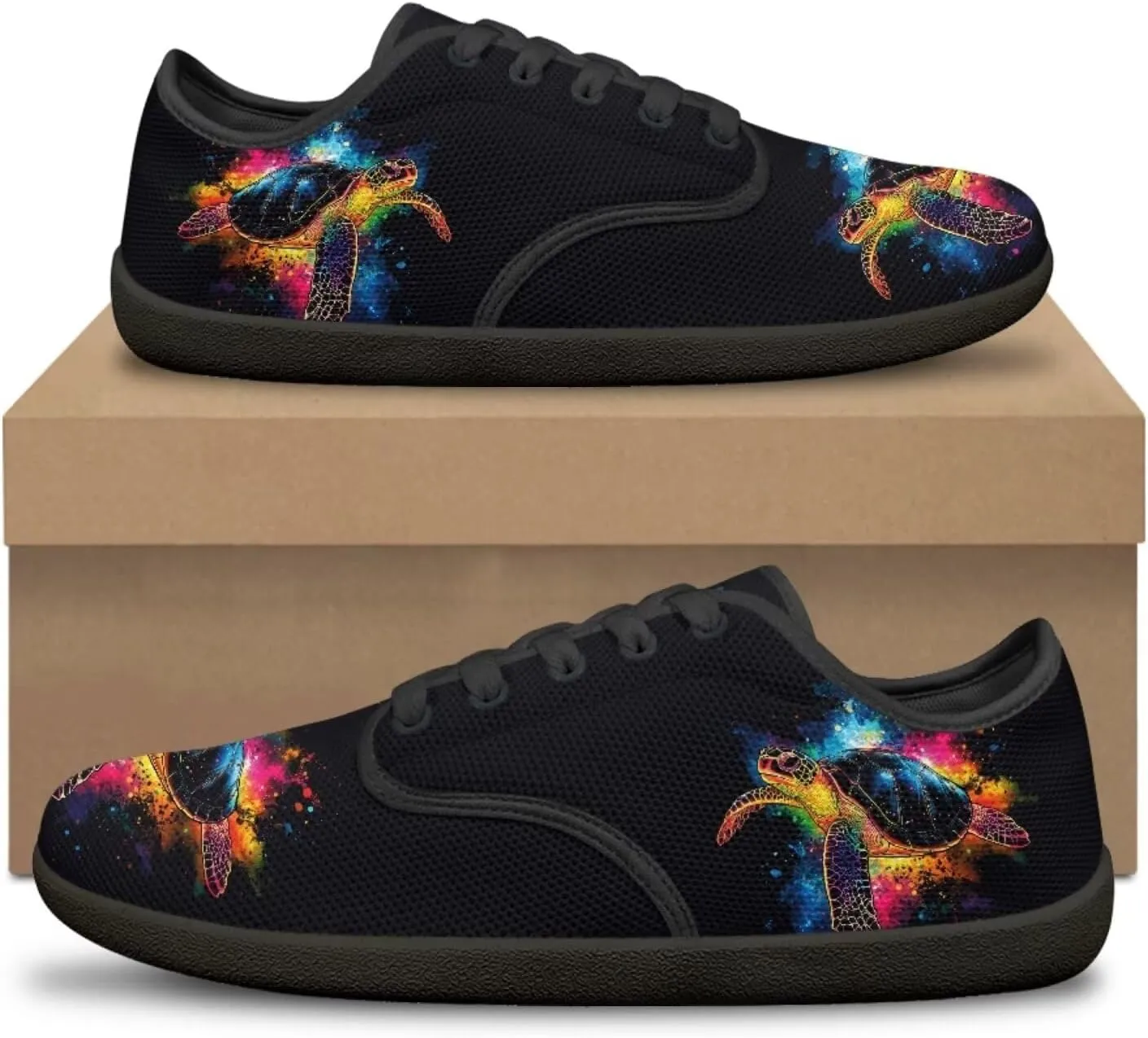 Women's Wide Toe Box Barefoot Shoes Zero Drop Lightweight Sneakers Breathable Casual Walking Work Footwear
