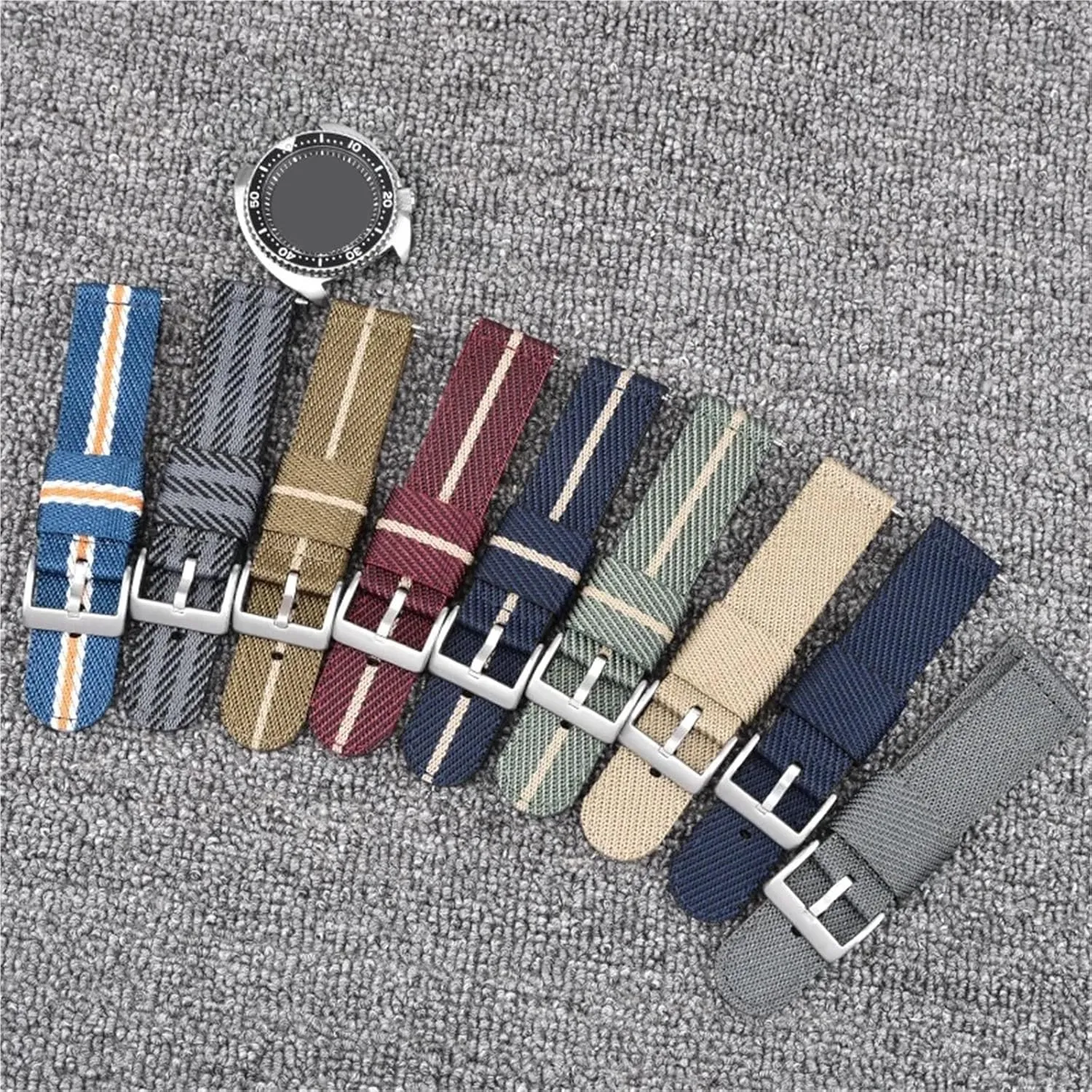 Woven Canvas Watch Band 18mm 20mm 22mm Quick Release Replacement Bracelet Men Women Universal Strap