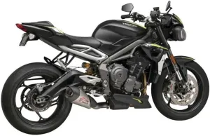 Yoshimura AT2 Slip-On Exhaust (Street/Stainless/Stainless/Carbon/Works) for 18-22 Triumph ST-TRIPLE765RS (19680BP521)