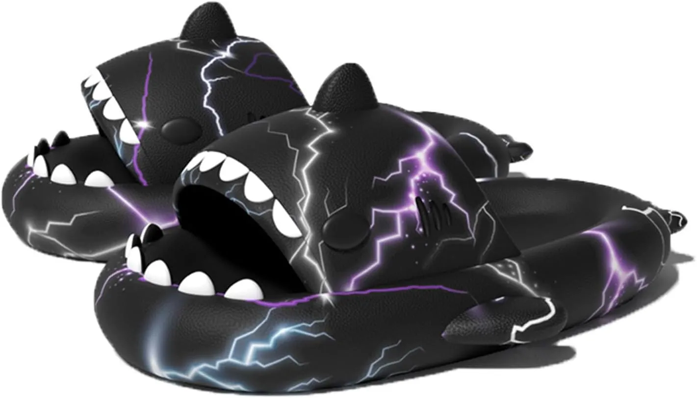 Zureto Original Shark Slides Upgraded, Cloudy Shark Slides Anti-Slip House Slippers Beach Shoes
